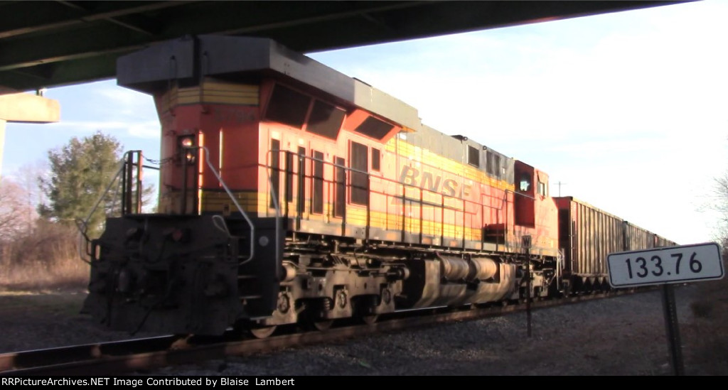 BNSF coal train DPU